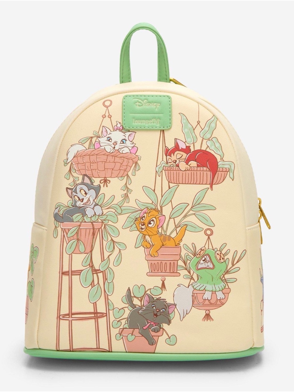 New Loungefly Disney Cats & Plants Mini Backpack